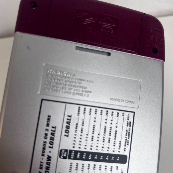 VTG Radica Big Screen Poker Electronic Handheld Game 1995 WORKS - Picture 14 of 14